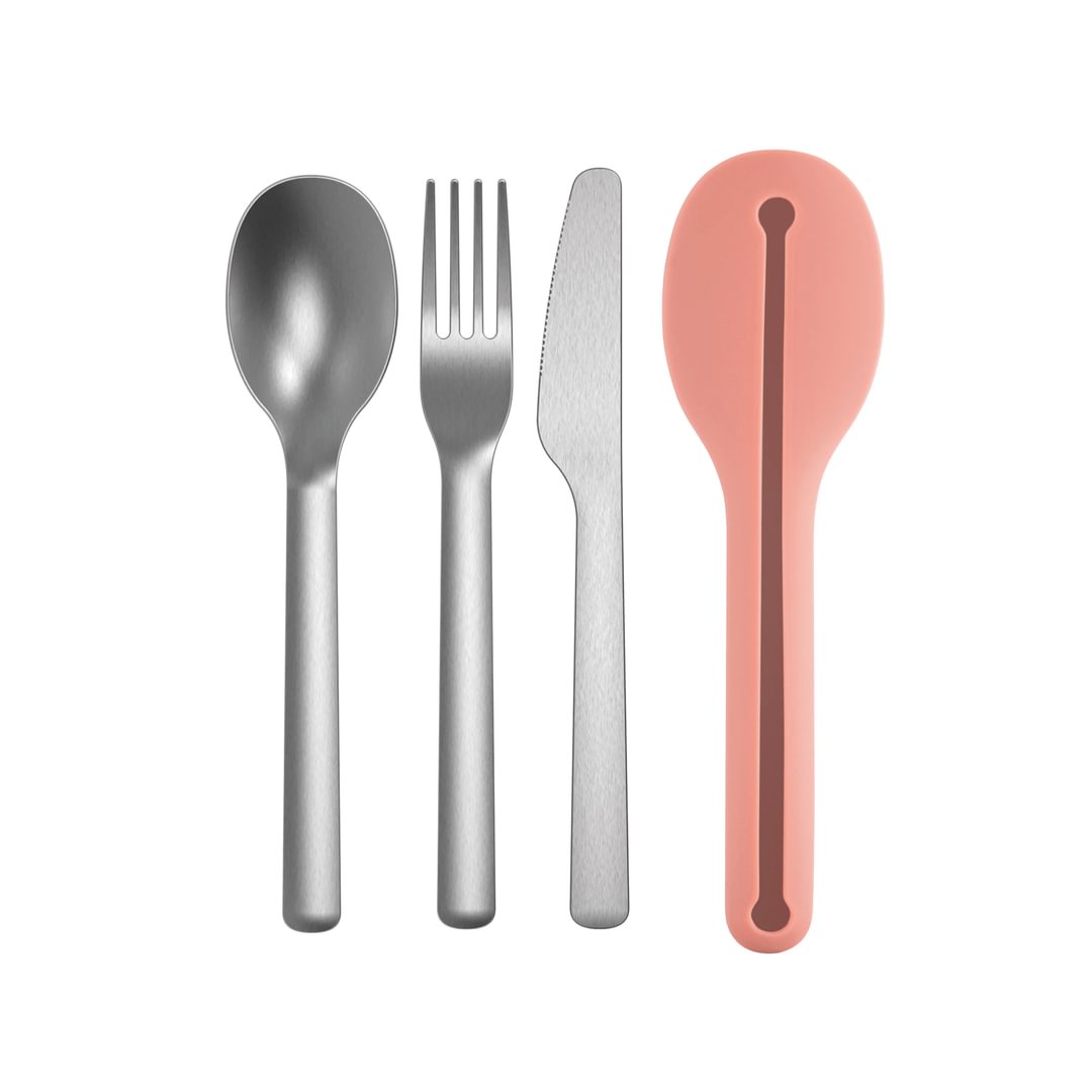 Travel flatware set Pink