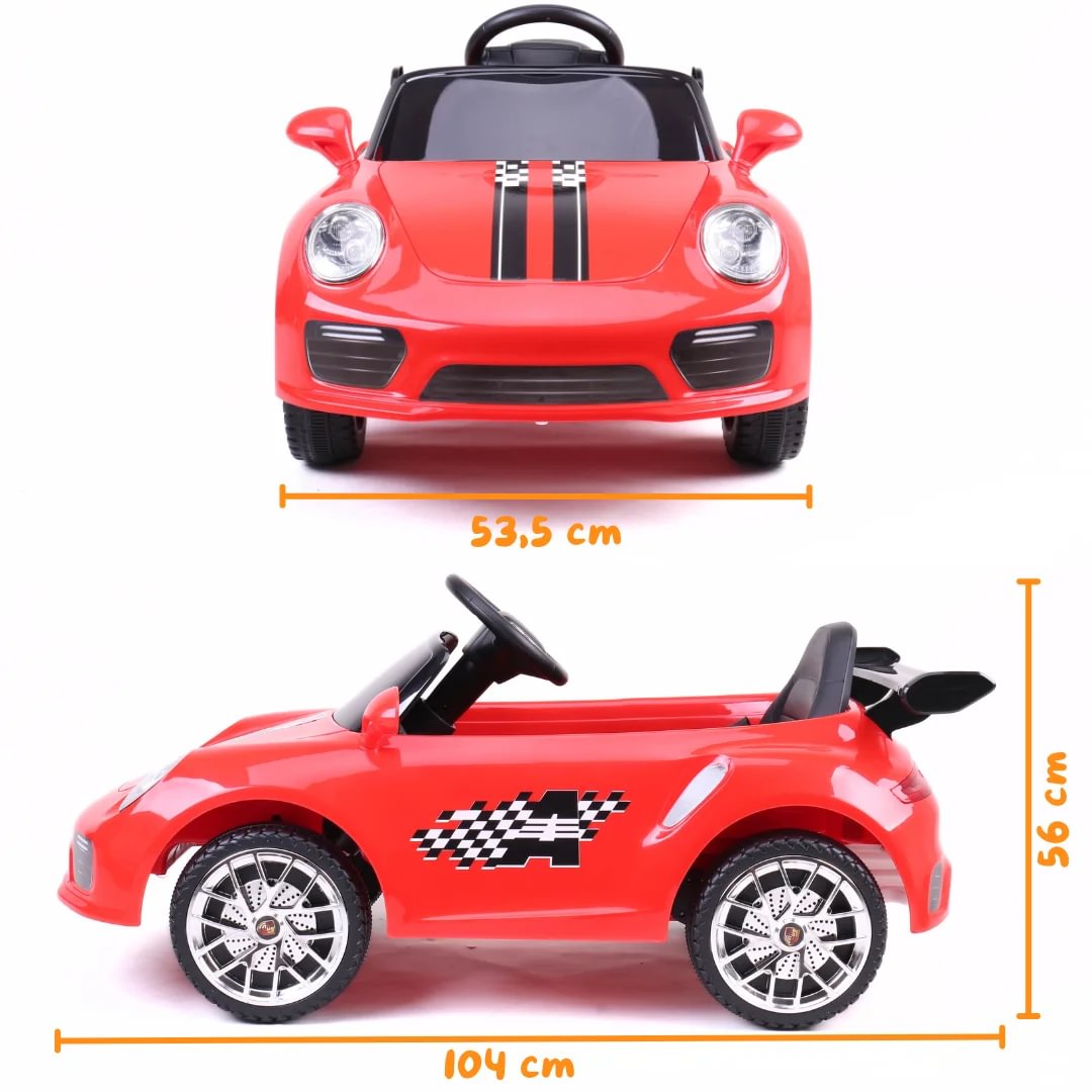 美品こどもちゃれんじすてっぷEnglish(2023) Ride-on Kids Car Porsche 911-Style 12V - Red - Berghoff toys
