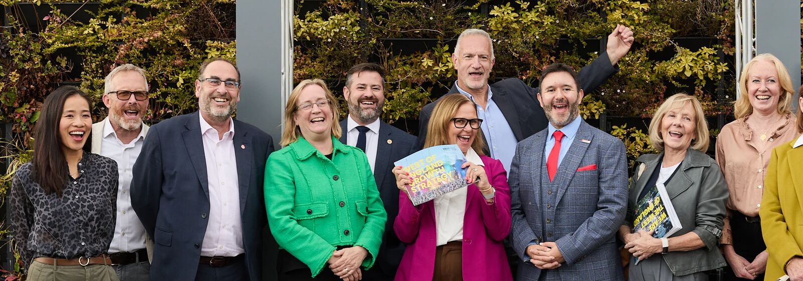 The Mayor and council and business leaders are pictured at the launch of the West of England Growth Strategy.