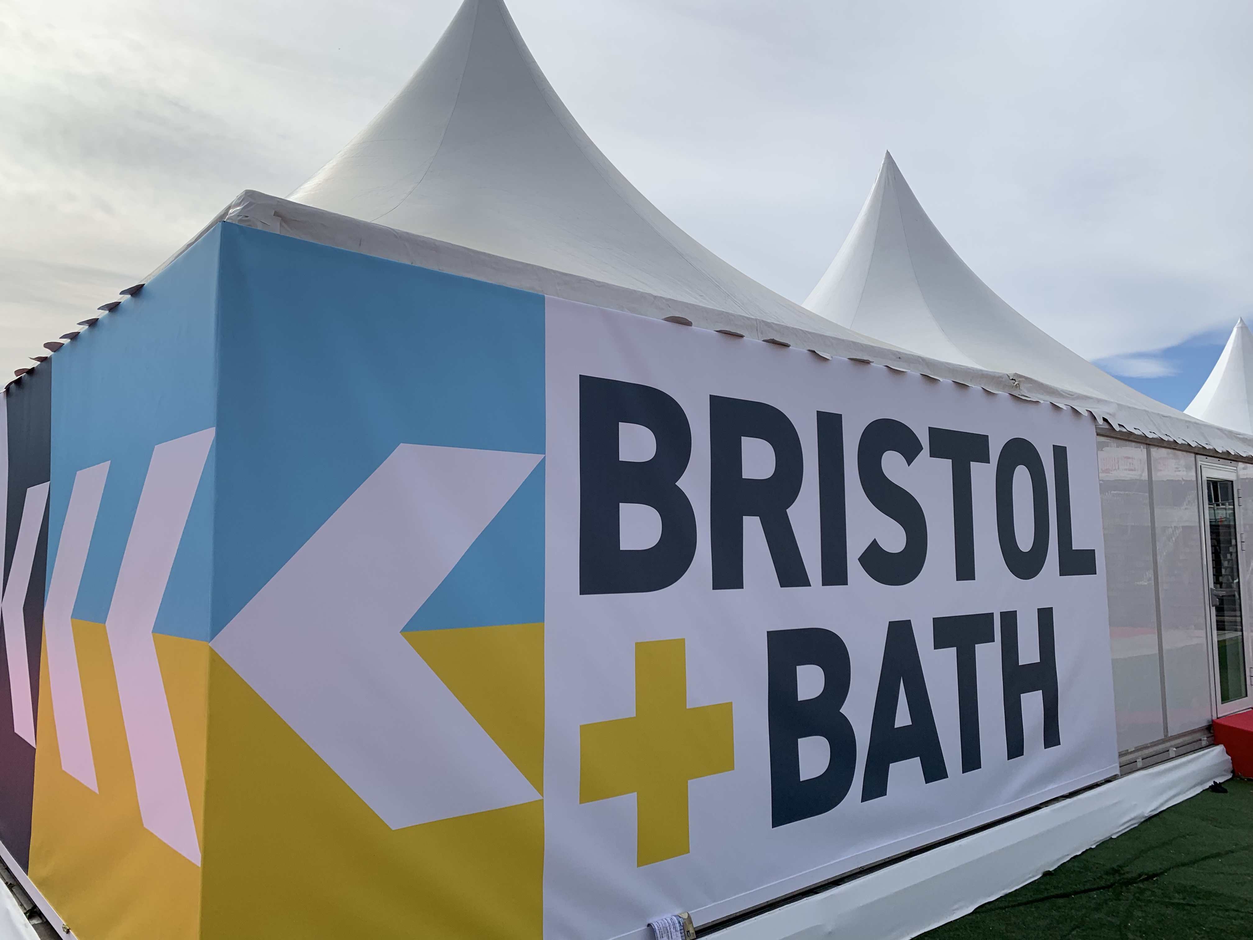 Bristol and Bath sign at an event