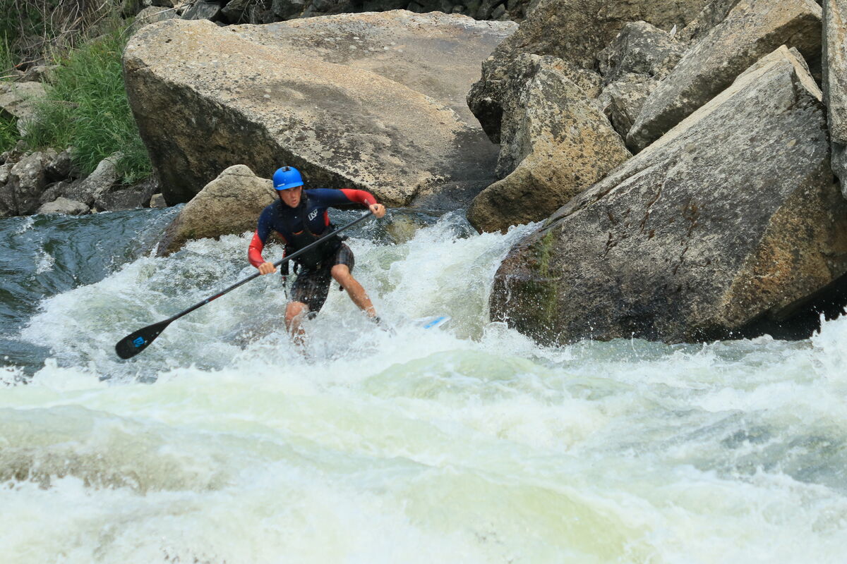white water paddleboarding