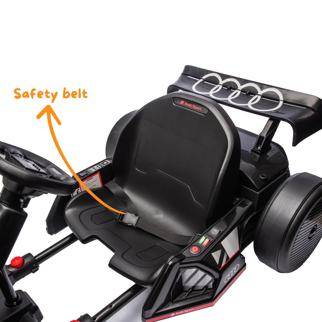 Audi Electric Drift Go-kart for Kids 24V - Black - Berghoff toys