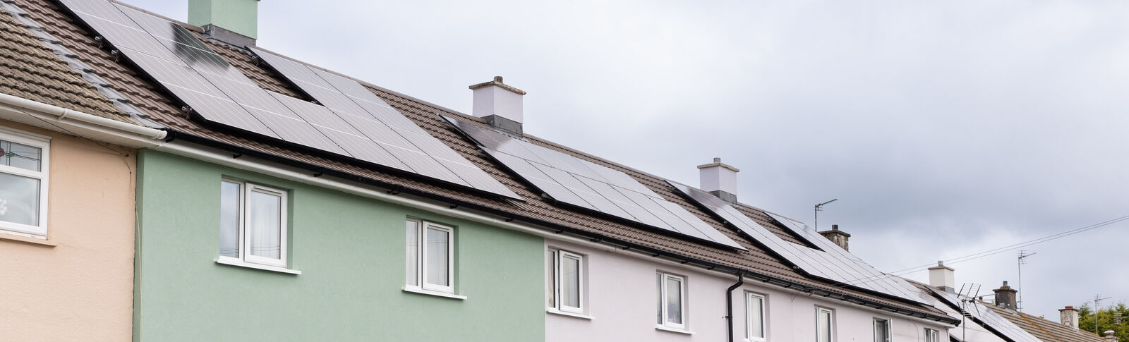 Solar panels on a house