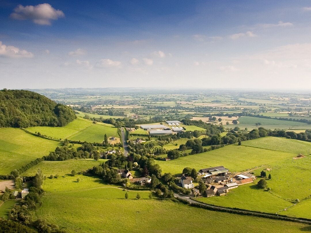 Cotswolds scene from above
