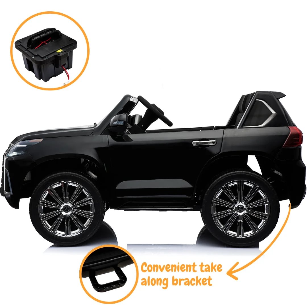 Lexus 570 Electric Ride-on Car 12V (2-seater) - Black - Berghoff toys