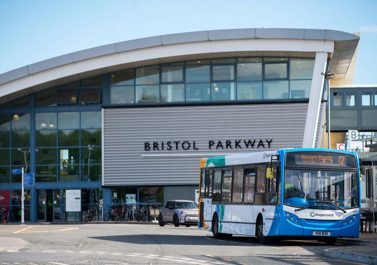 Bus service 12 at Bristol Parkway bus stop
