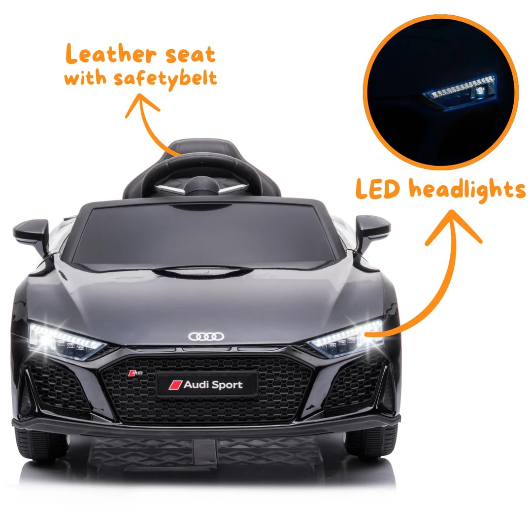 Audi R8 Spyder Electric Kids Car 12V - Black - Berghoff toys