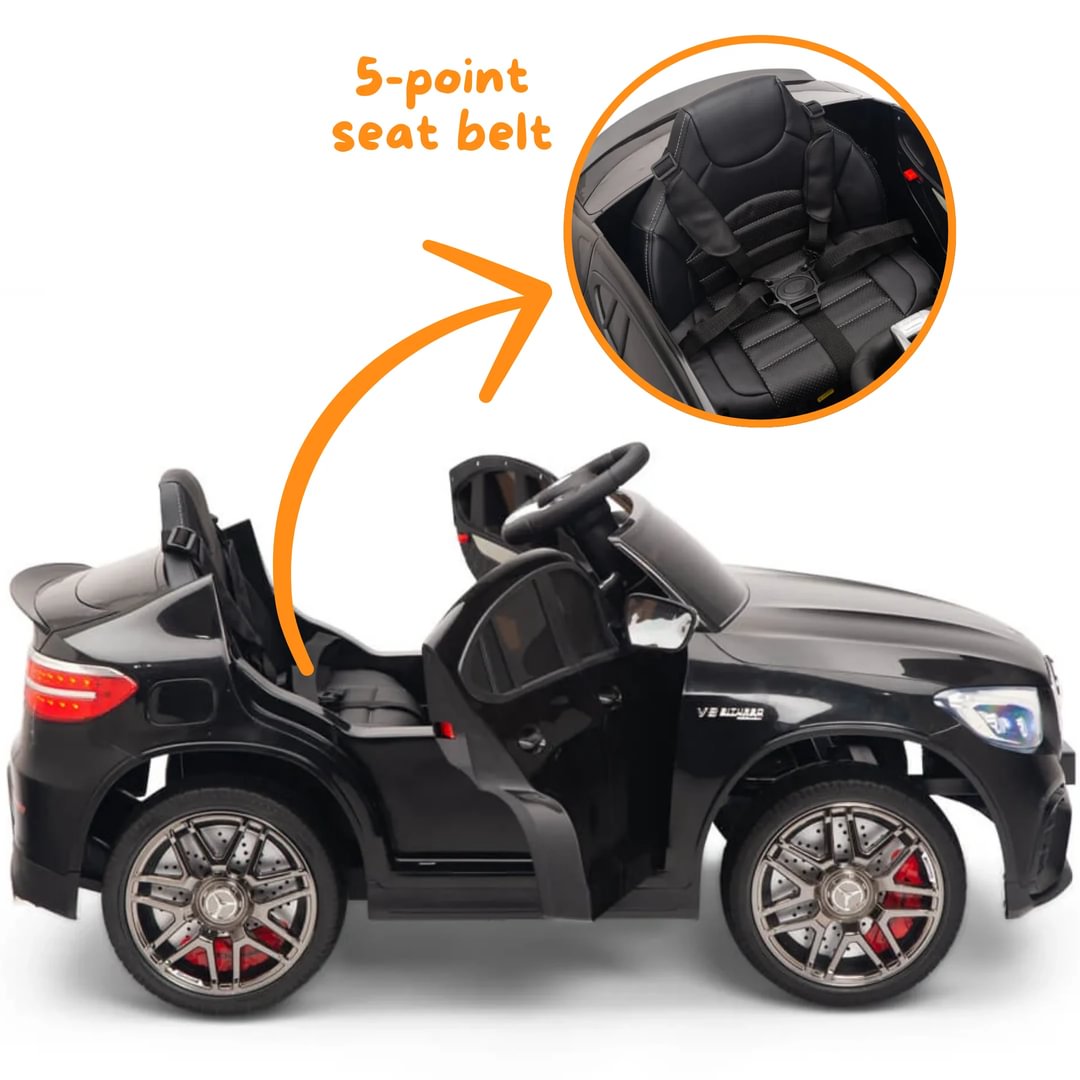 Mercedes GLC63s AMG Ride-on Kids Car 12V Black Berghoff toys