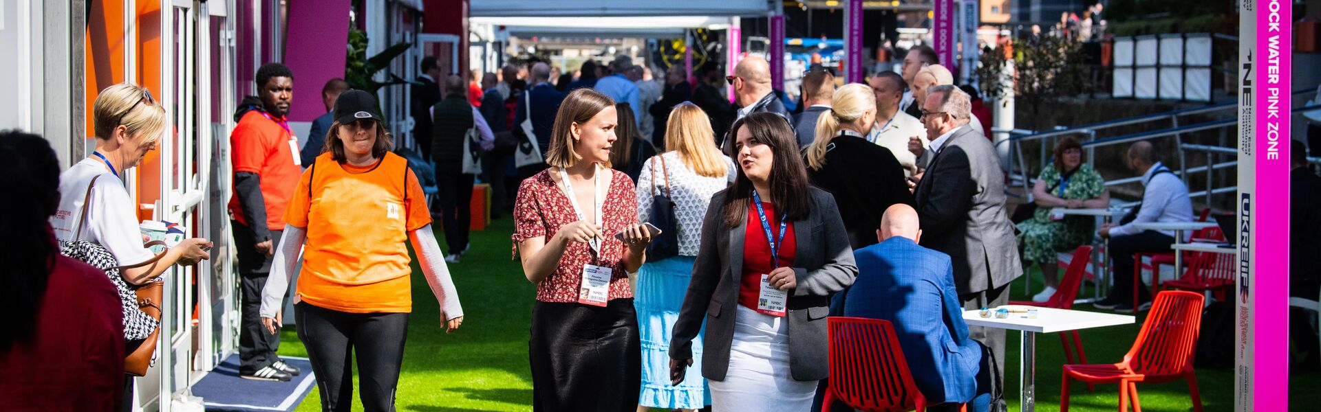 people walking past ukreiif stands