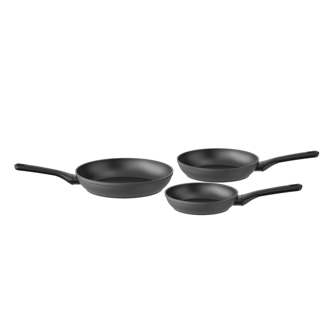 3-pc frying pan set non-stick Helix