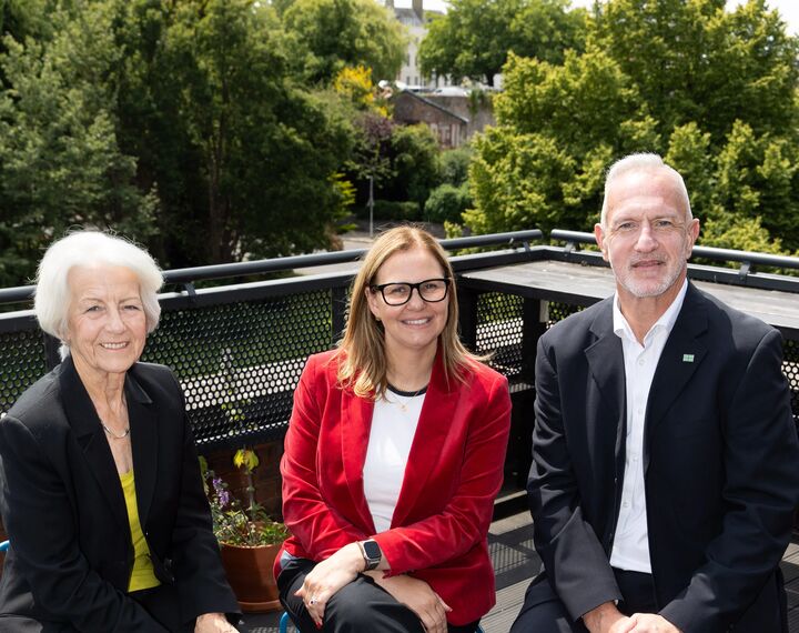 Helen Godwin, the new Mayor of the West of England, with Councillor Maggie Tyrrell, Leader of South Gloucestershire Council, and Councillor Ian Boulton, Co-Leader of South Gloucestershire Council. 