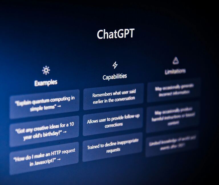 Screen showing chatgpt