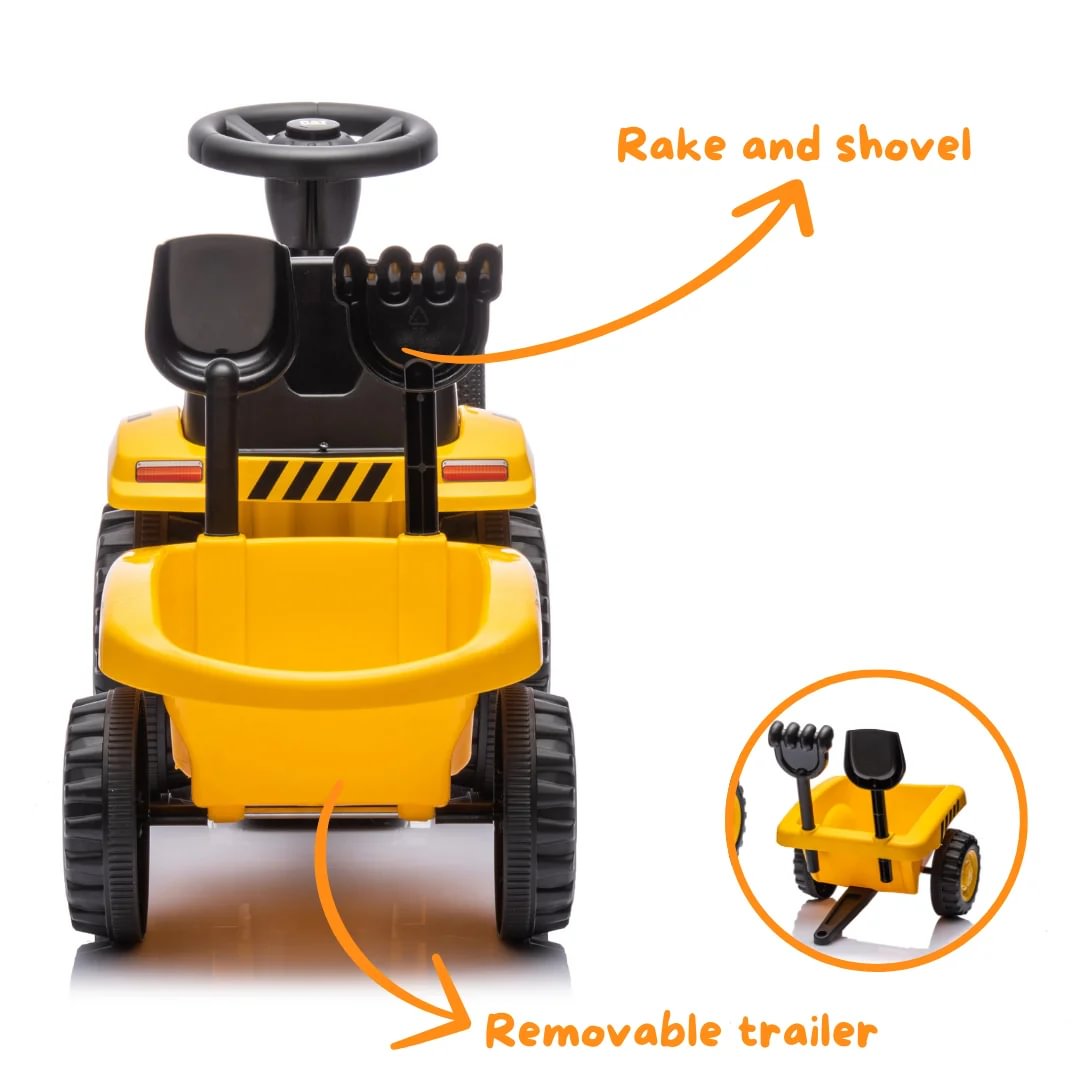 CAT Ride-on Tractor with Trailer - Yellow - Berghoff toys