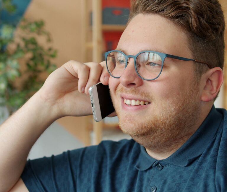 Person on phone