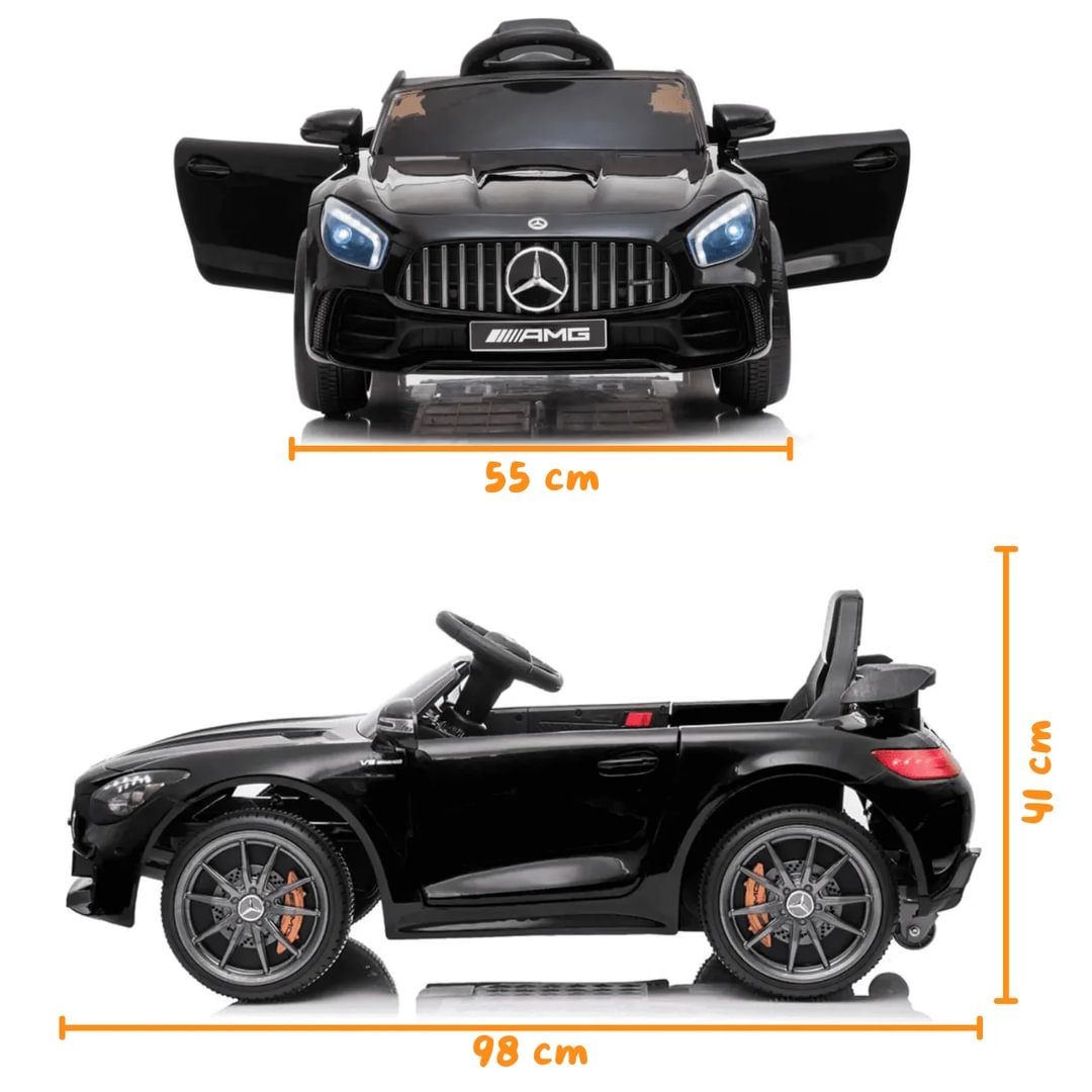 Mercedes GT-R AMG Electric Kids Car 12V Black Berghoff toys