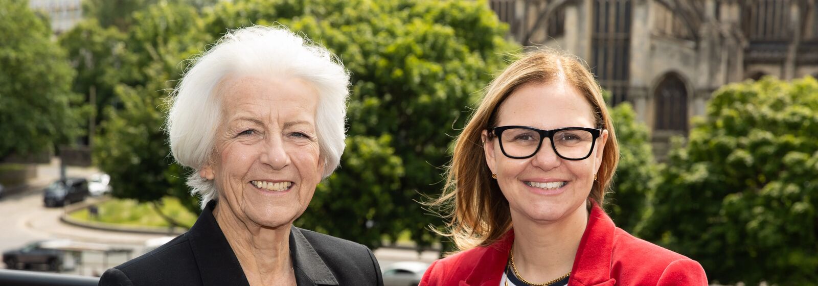 Mayor Helen Godwin and Maggie Tyrrell 