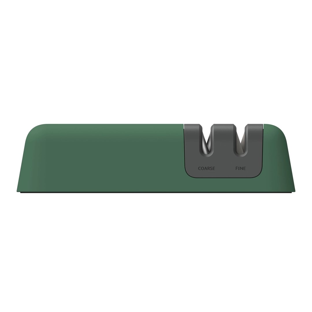Knife sharpener with two stages green