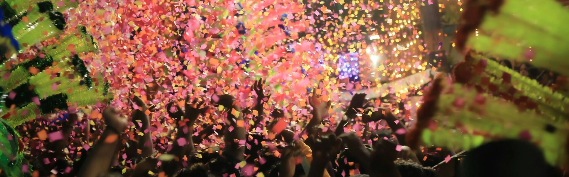 Colourful stage confetti
