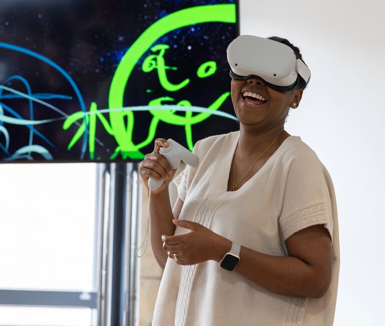 Person with VR headset