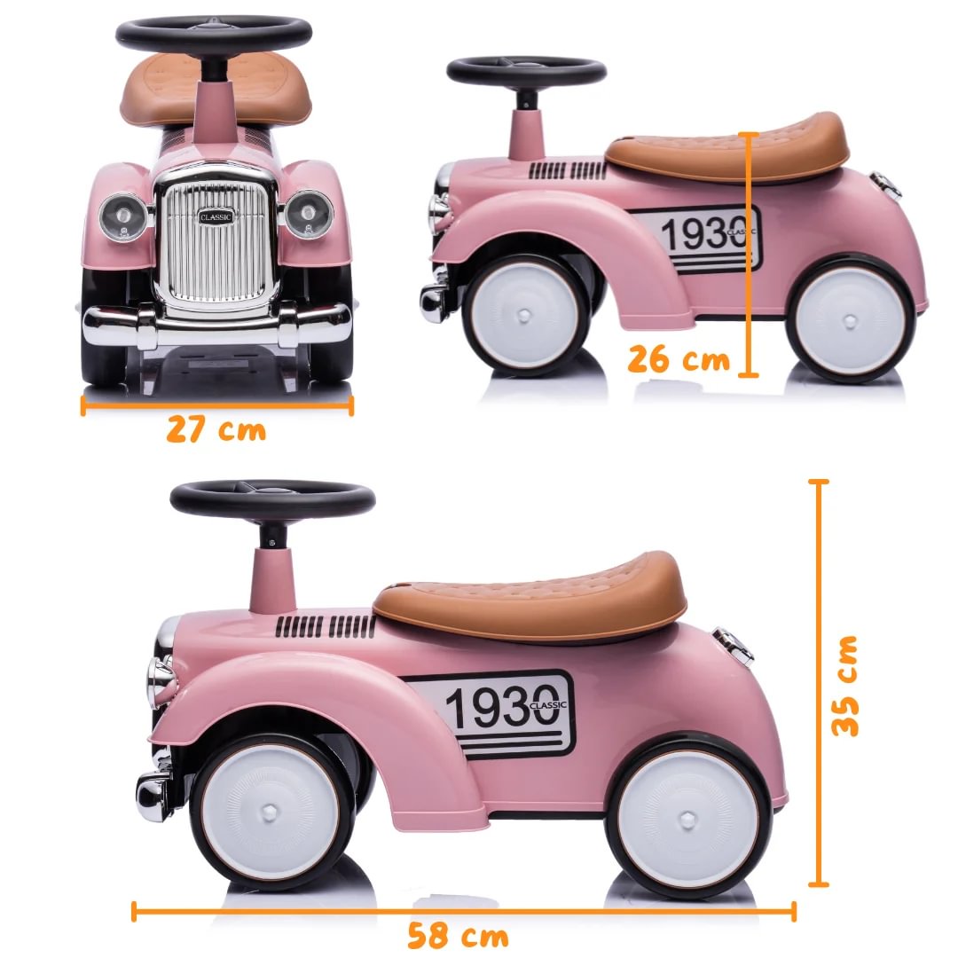 Classic 1930 Foot-to-Floor Car Pink Berghoff toys