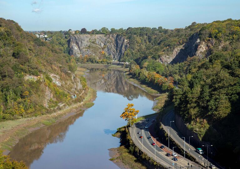 View of the Avon Gorge and A4 Portway