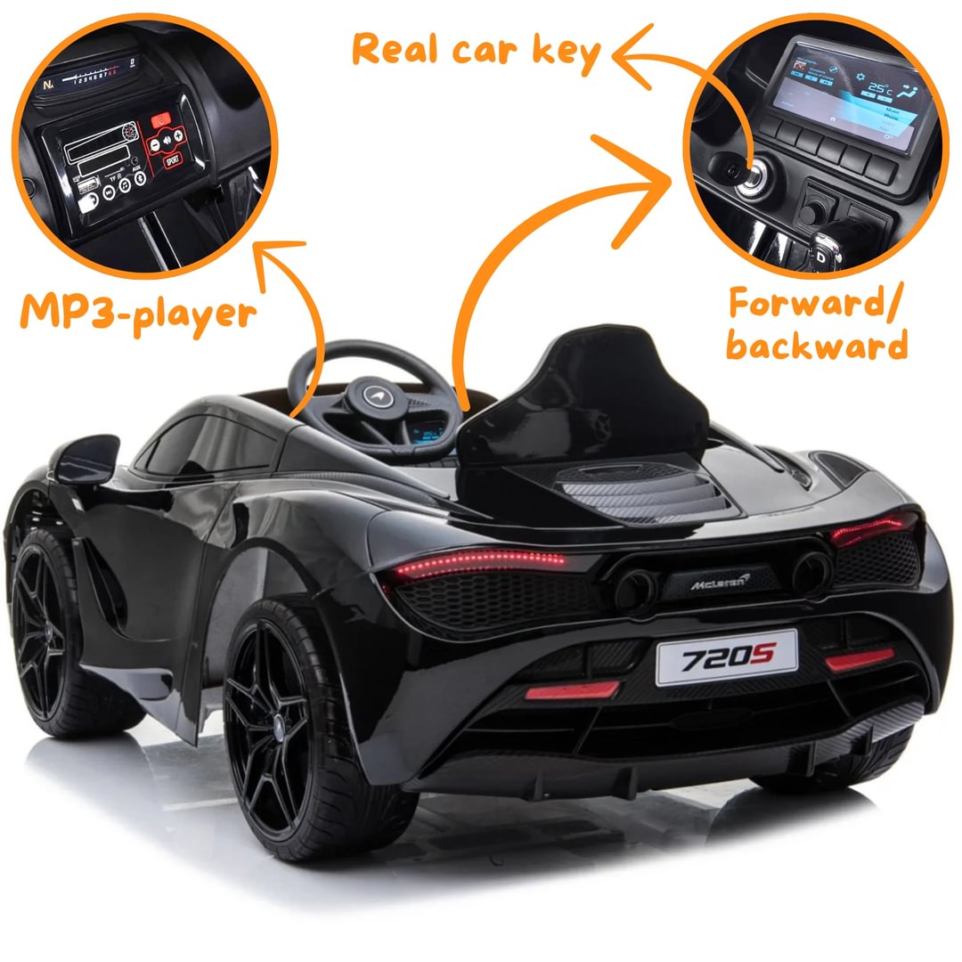 McLaren 720S Ride-on Kids Car 12V Black Berghoff toys