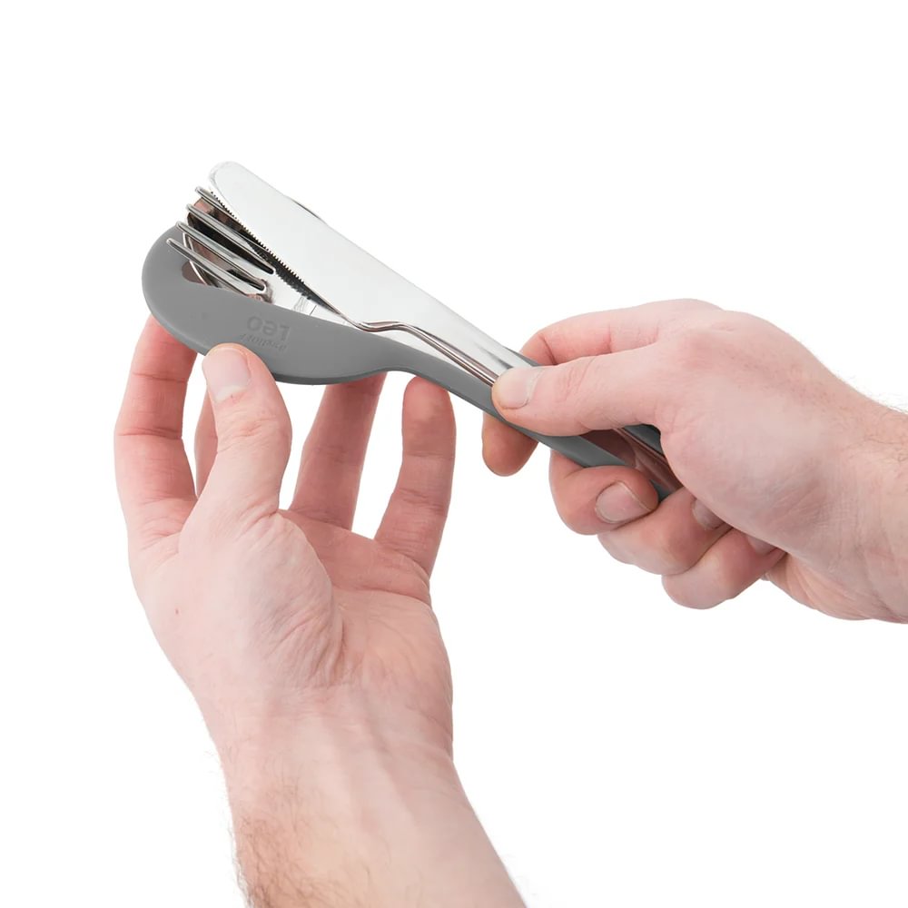 Travel flatware set Grey