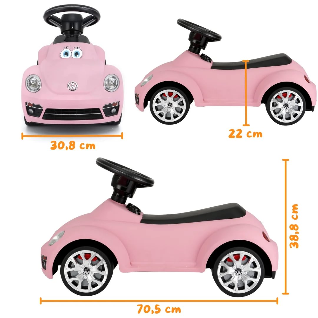 Volkswagen Beetle Foot-to-Floor Car - Pink - Berghoff toys