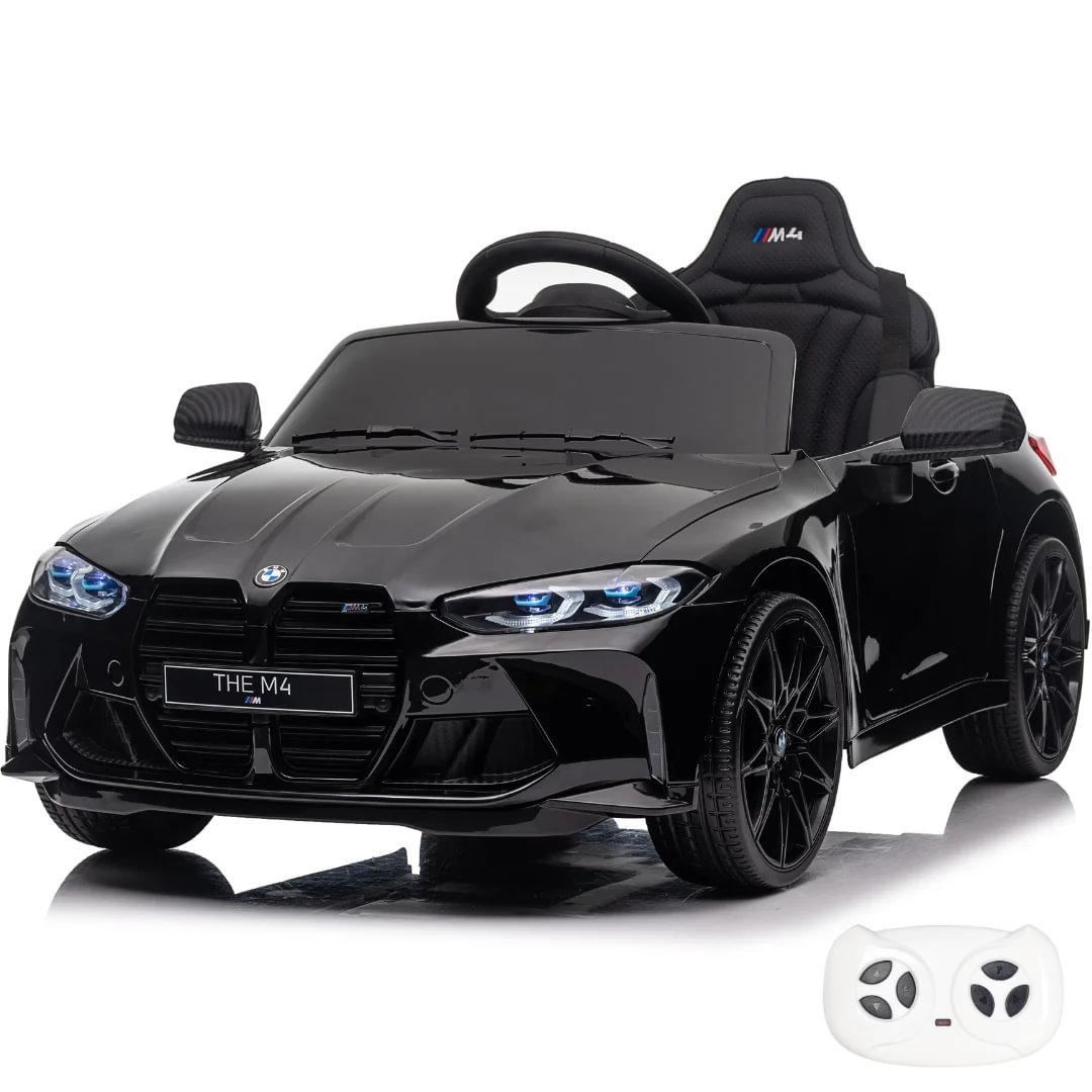 BMW M4 Competition Elektrische Kinderauto 12V - Zwart - Berghoff toys