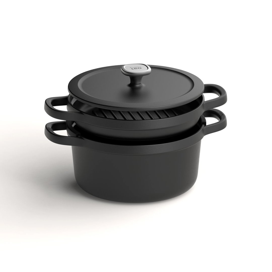 Covered stockpot Graphite Cast iron 26cm