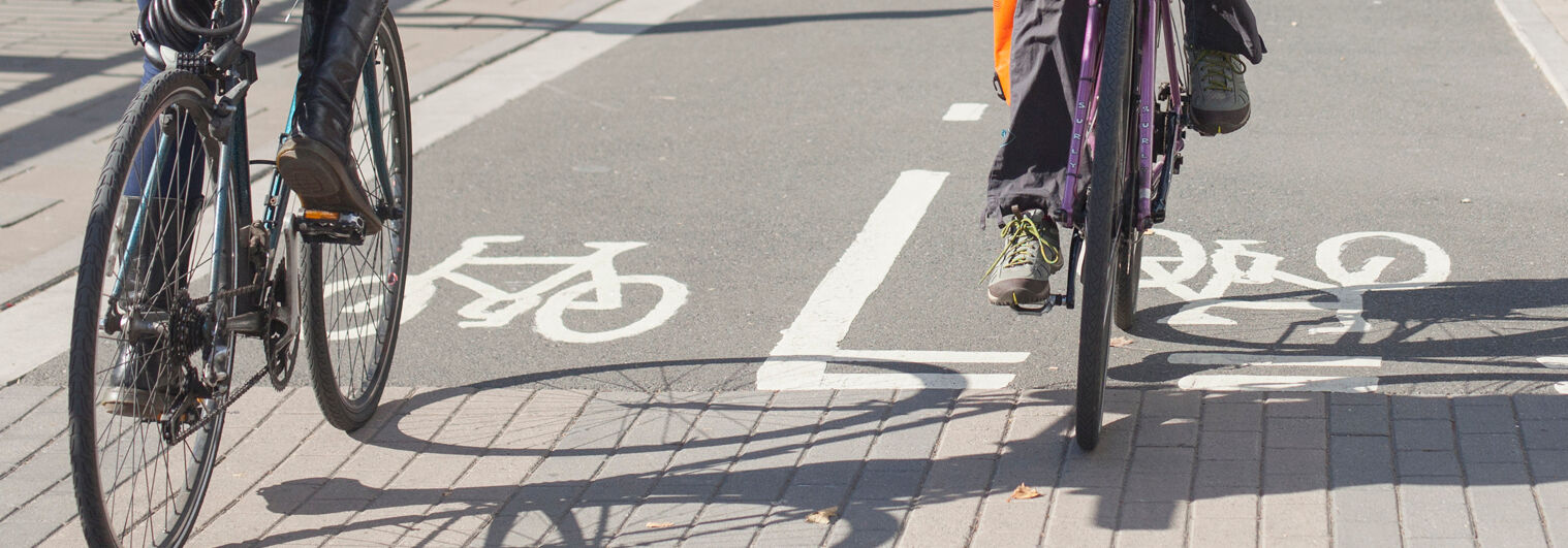 people riding on cycle lanes