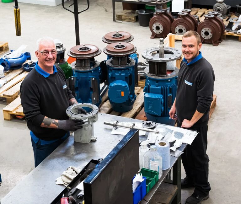 Engineers working on something