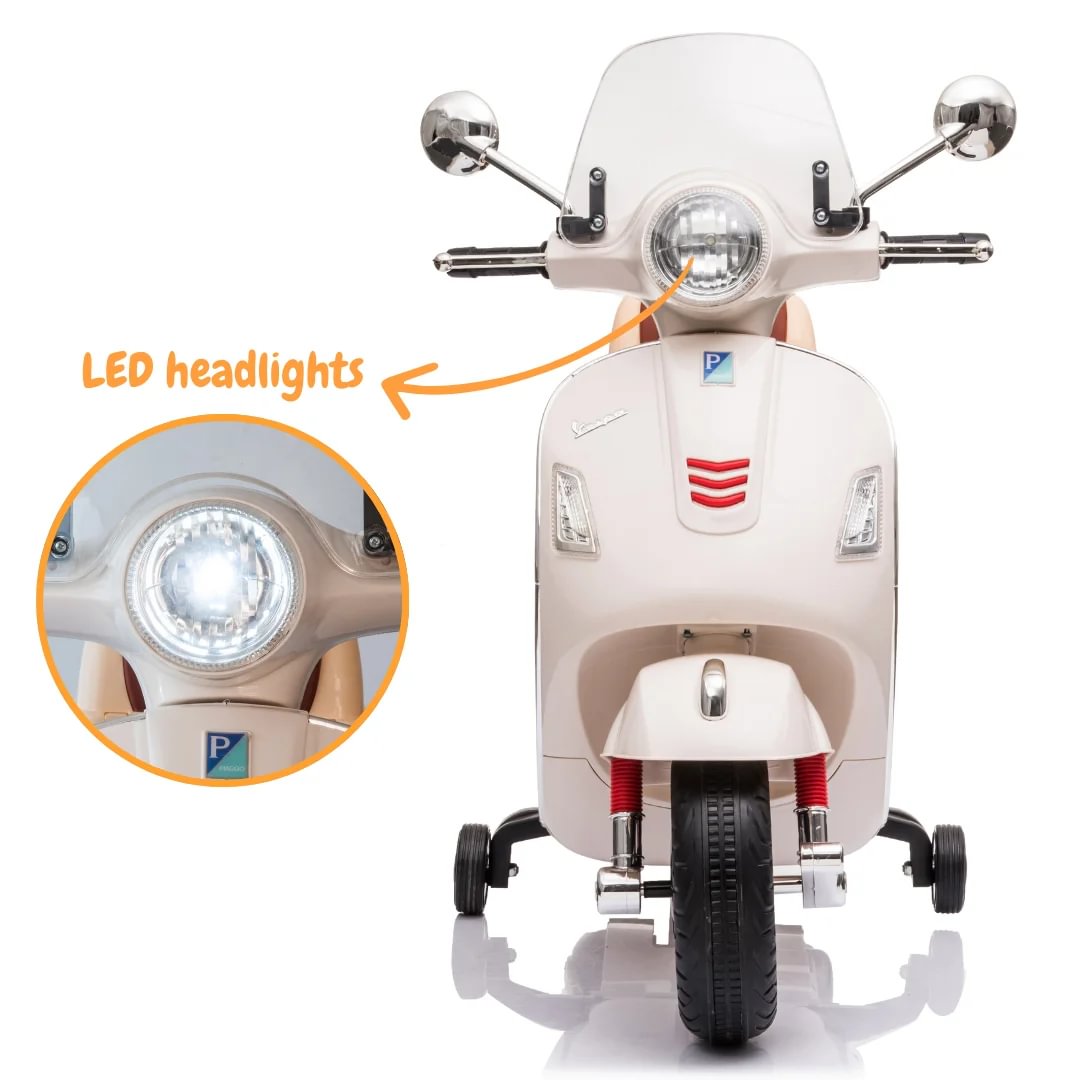 Vespa GT Ride-on Kids Motorbike 6V - White - Berghoff toys