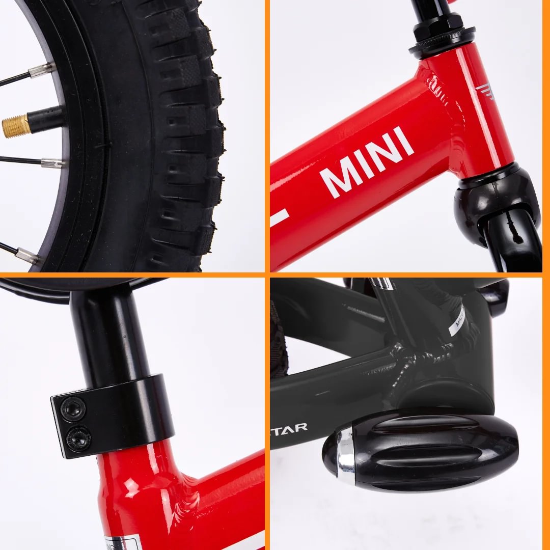 Vélo D'équilibre FabricBike Mini 12 - Pour Enfants 18 Mois à 4 Ans - Pneus Increvables, Réglable