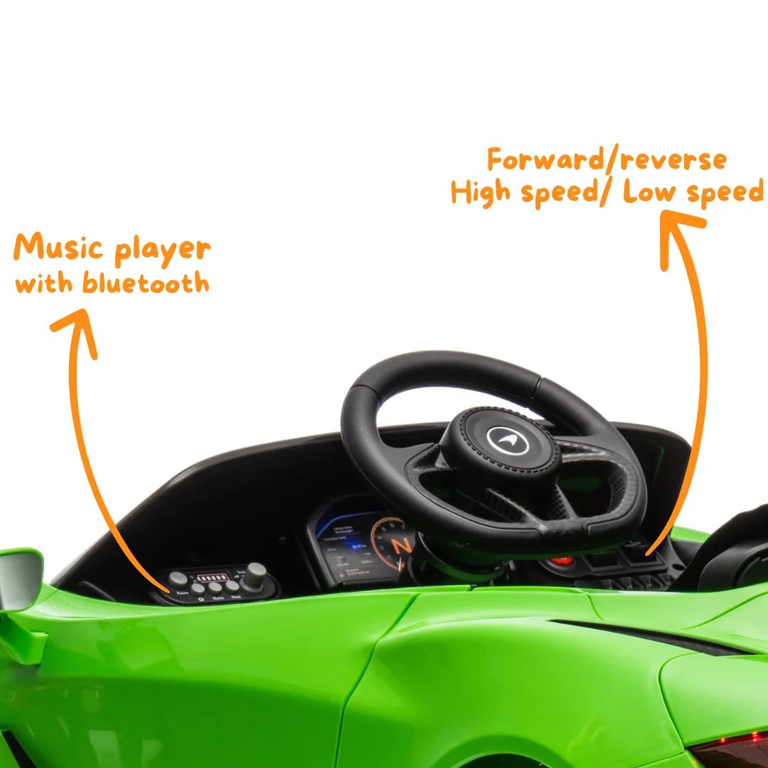 McLaren 765LT Electric Kids Car 12V Green Berghoff toys