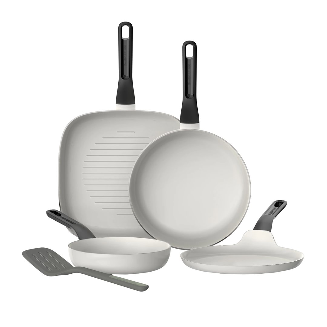4-pc frying pan set non-stick Glints Spirit with turner Balance