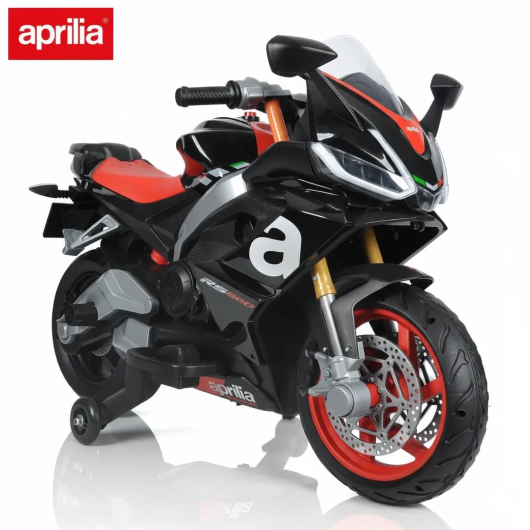 Aprilia RS660 Ride-on Kids Motorbike 12V Black Berghoff toys