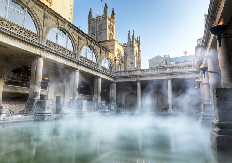 Roman baths steaming