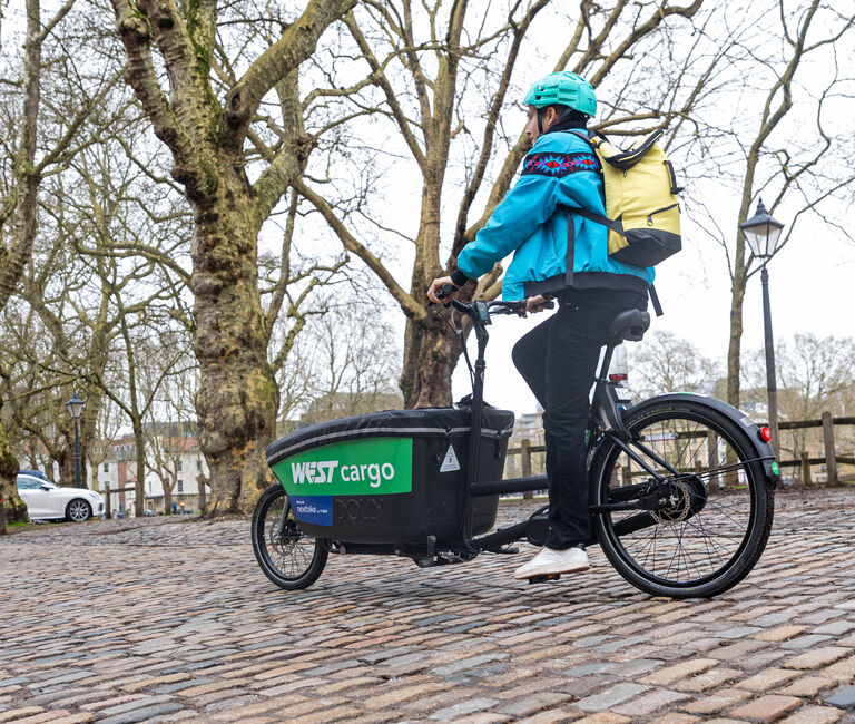 Cycling a westcargo bike