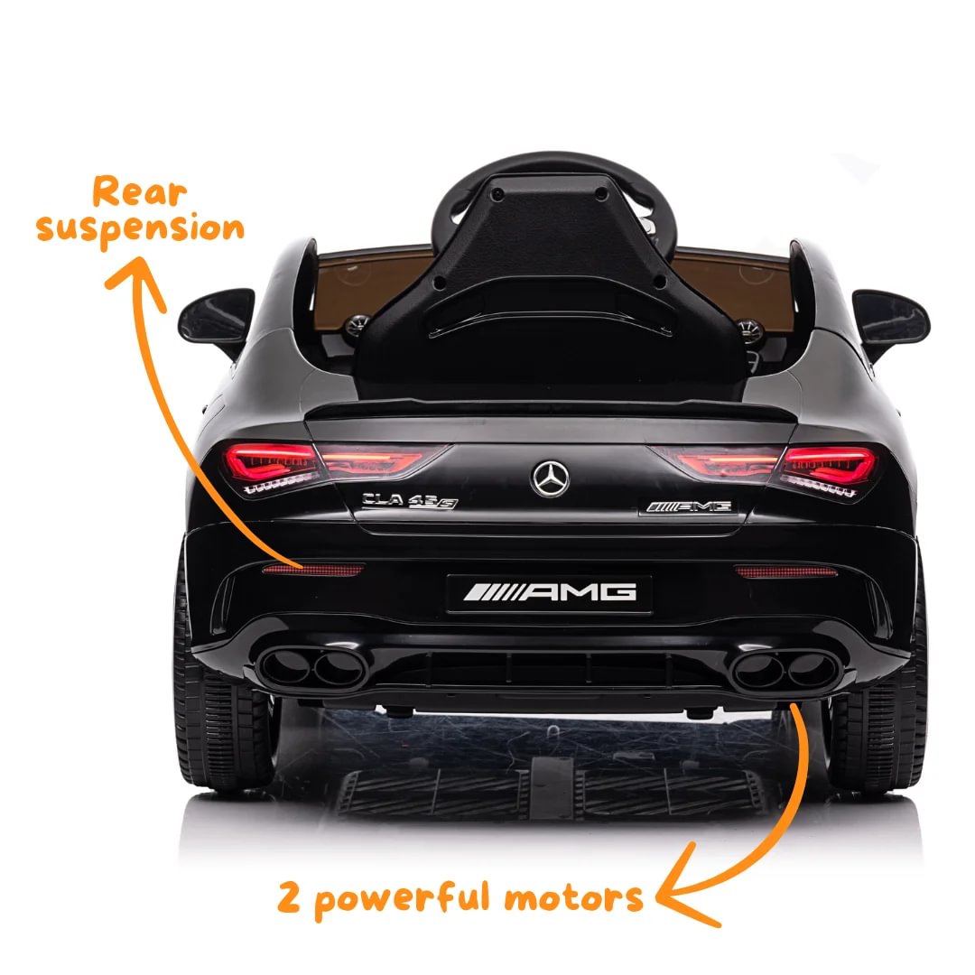 Mercedes CLA45s AMG Electric Kids Car 12V - Black - Berghoff