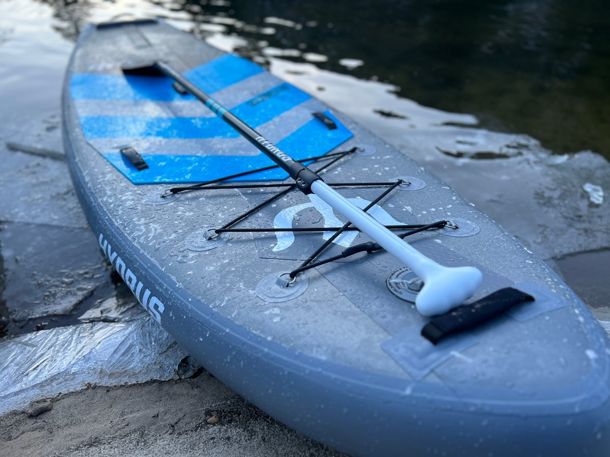 paddle board in icy water