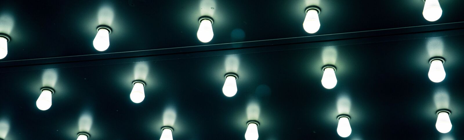 Lightbulbs on a ceiling