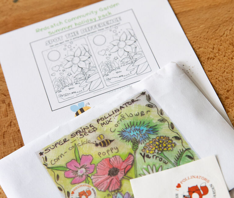 Seeds packet and colouring sheet