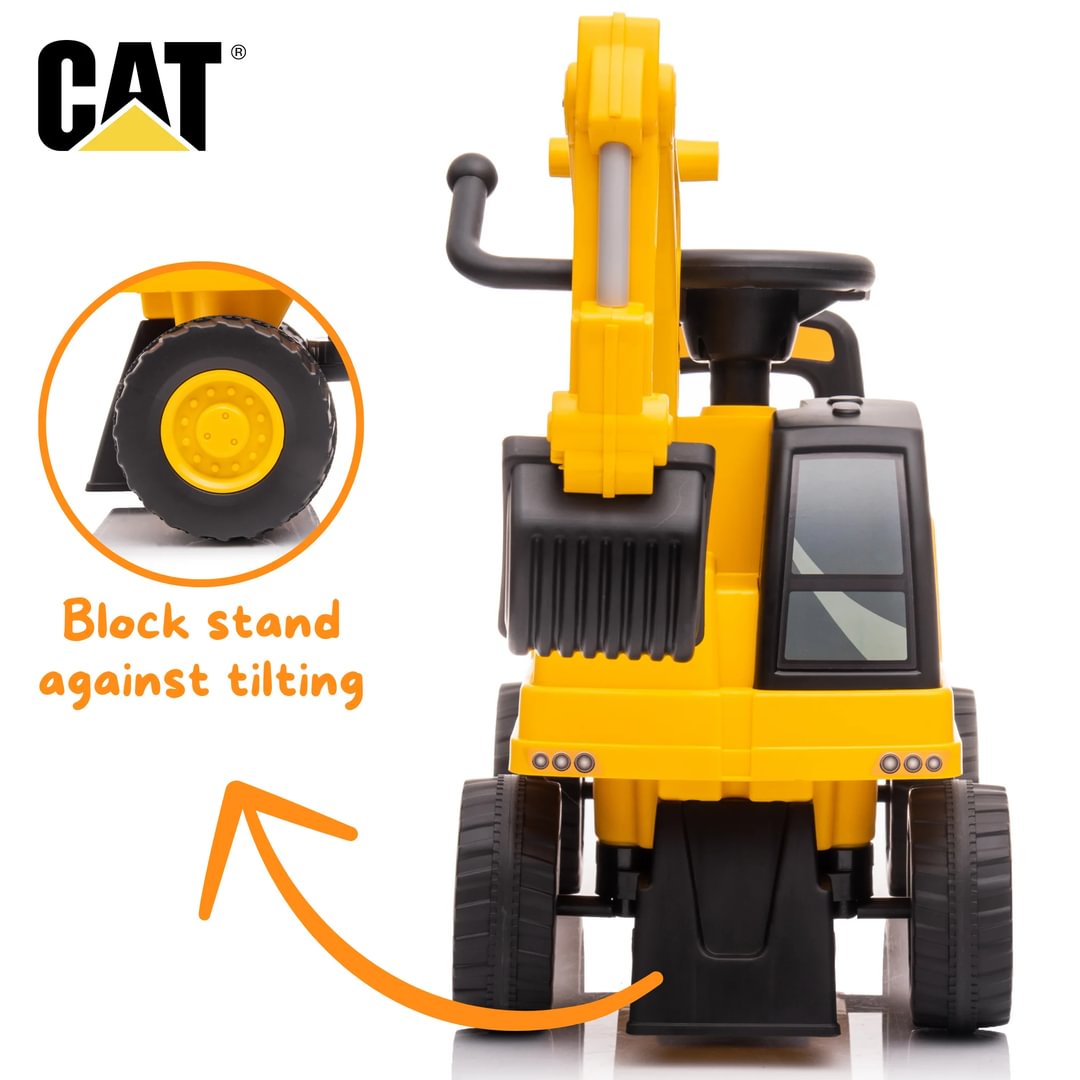 CAT 210D ショベルカー イエロー CAT Ride-on Excavator - Yellow - Berghoff toys