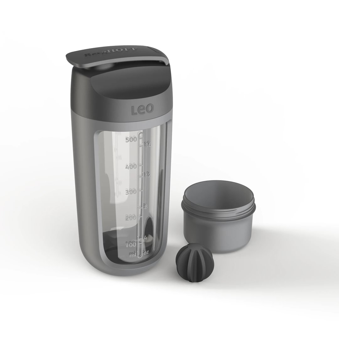 Shaker bottle with powder compartment 0,50L