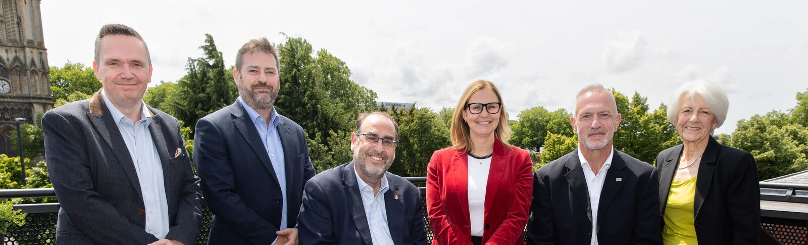 The Mayor with the leaders of the neighbouring unitary authorities