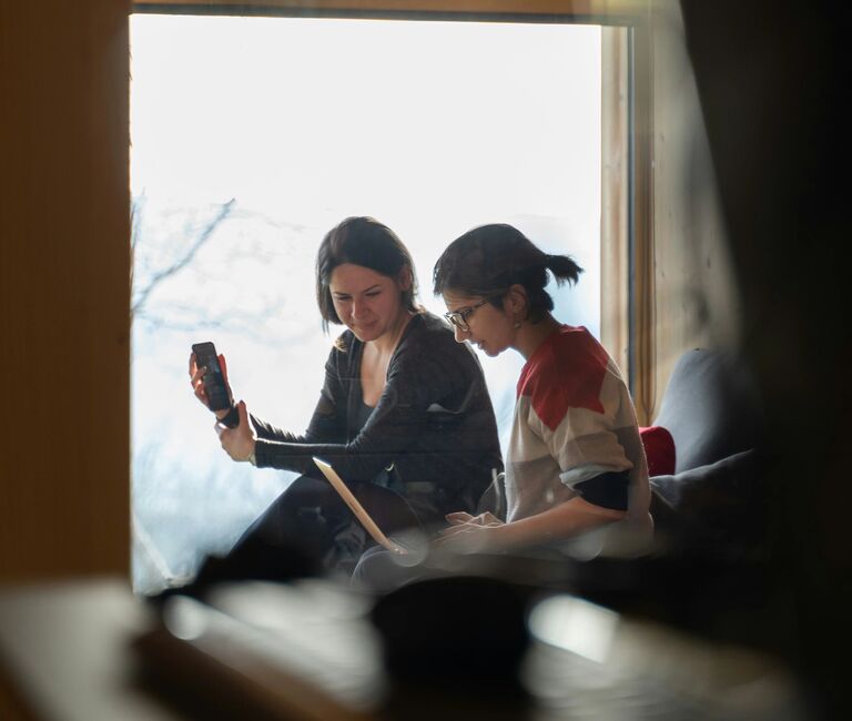 Young people in a training room