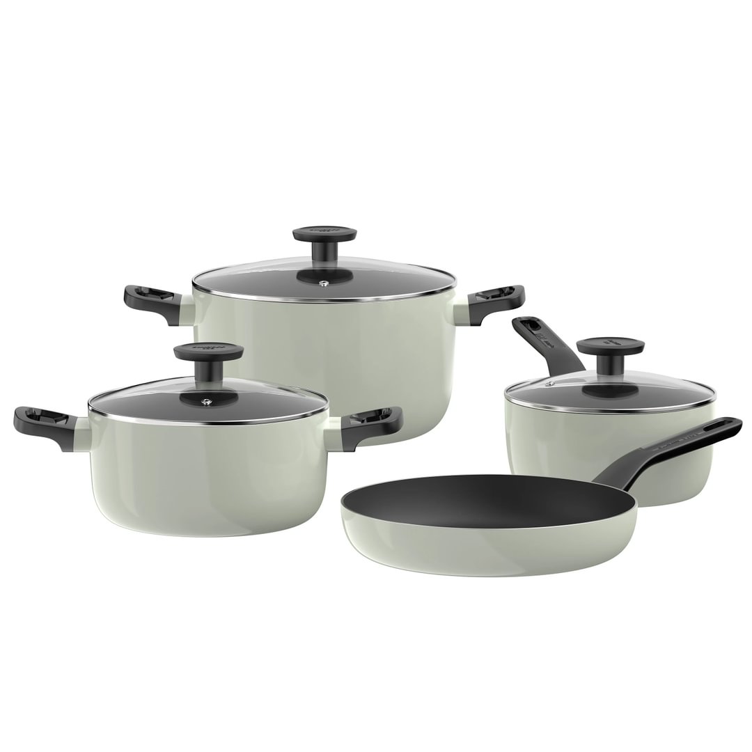 7-pc cookware set non-stick Glints Sage
