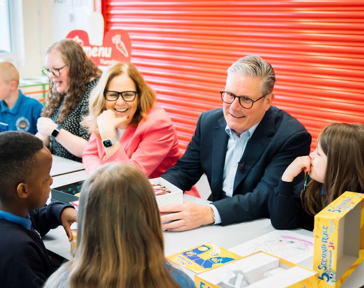 Helen Godwin, Mayor of the West of England, and Keir Starmer, Prime Minister, visiting a new breakfast club in Twerton, Bath, earlier this year.