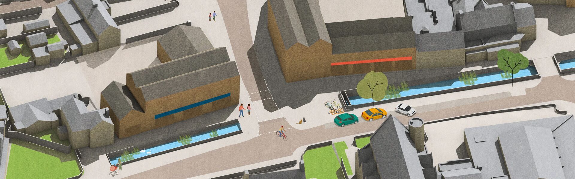 illustration of midsomer norton town centre